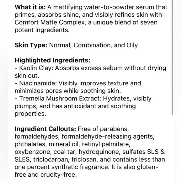 🌟SOLD🌟DANESSA MYRICKS BEAUTY Yummy Skin Water Powder Serum 8 mL - Picture 9 of 10